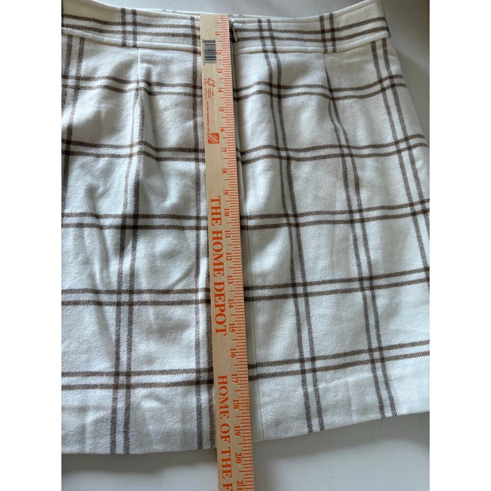 J Crew wool blend plaid lined skirt size 14 - Picture 7 of 9